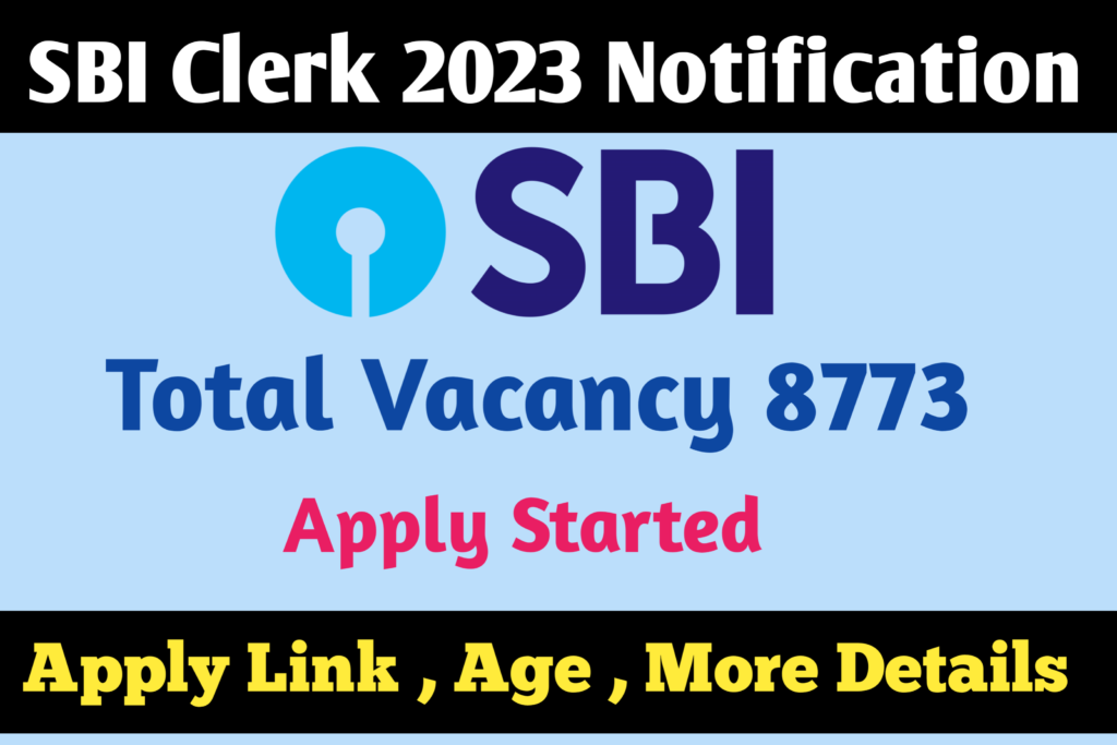 sbi clerk 2023 notification